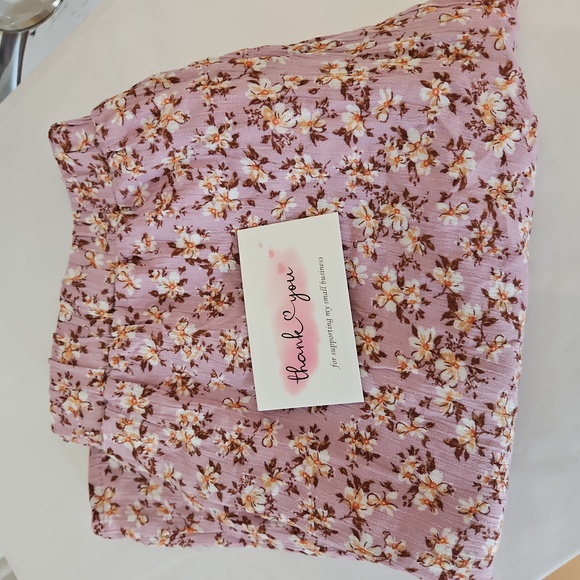 NWOT Wild Daisy Pink Floral Knee Length Skirt Size 14 - Picture 13 of 13